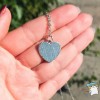 Кулон Серце України Кольори прапор України, на ланцюжку